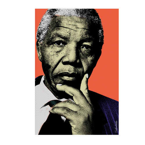 500x500 Nelson Mandela Original Canvas Painting - Nelson Mandela Painting