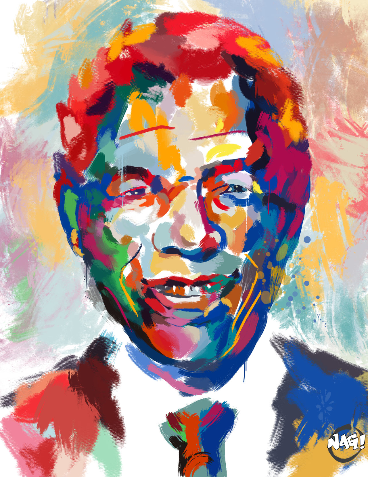 1280x1658 Nelson Mandela By Paganflow - Nelson Mandela Painting