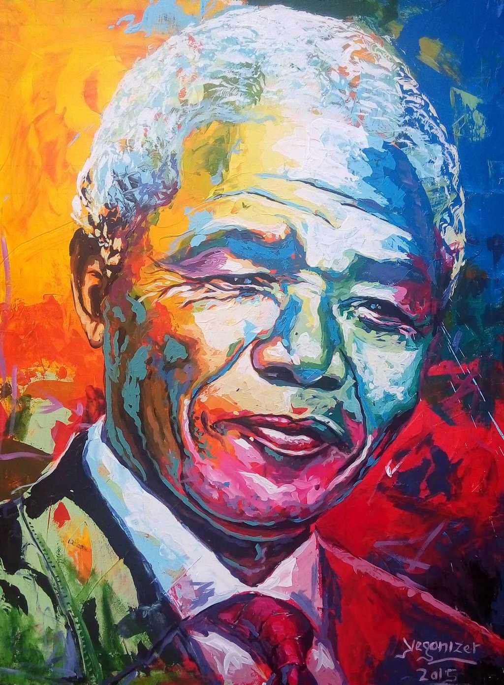 1024x1392 Nelson Mandela By Yegonizer - Nelson Mandela Painting