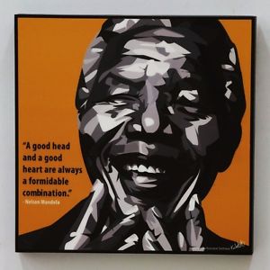 300x300 Nelson Mandela Canvas Quotes Wall Decals Photo Painting Framed Pop - Nelson Mandela Painting