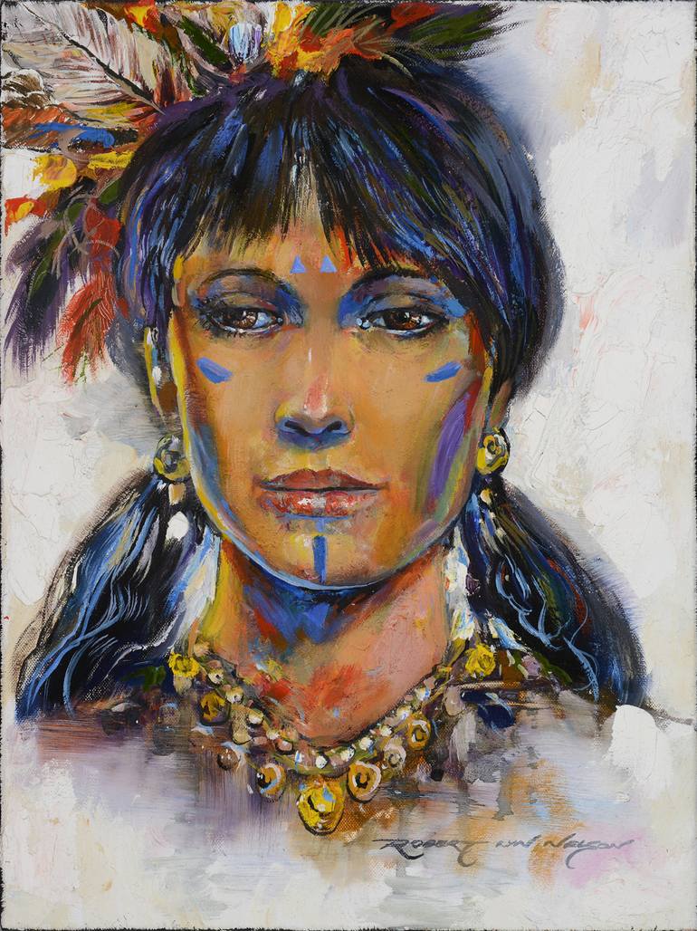 770x1028 Saatchi Art American Girl Painting By Robert Lyn Nelson - Nelson Painting