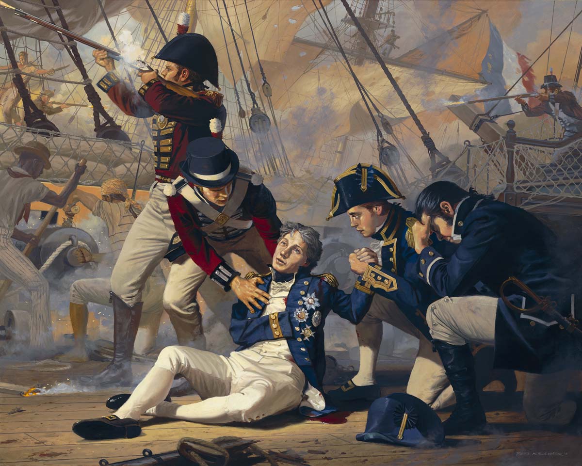 1200x961 Thank God I Have Done My Duty Lord Admiral Nelson Felled - Nelson Painting