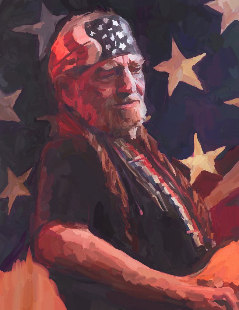 785x1017 Willie Nelson Painting By Mindforge - Nelson Painting