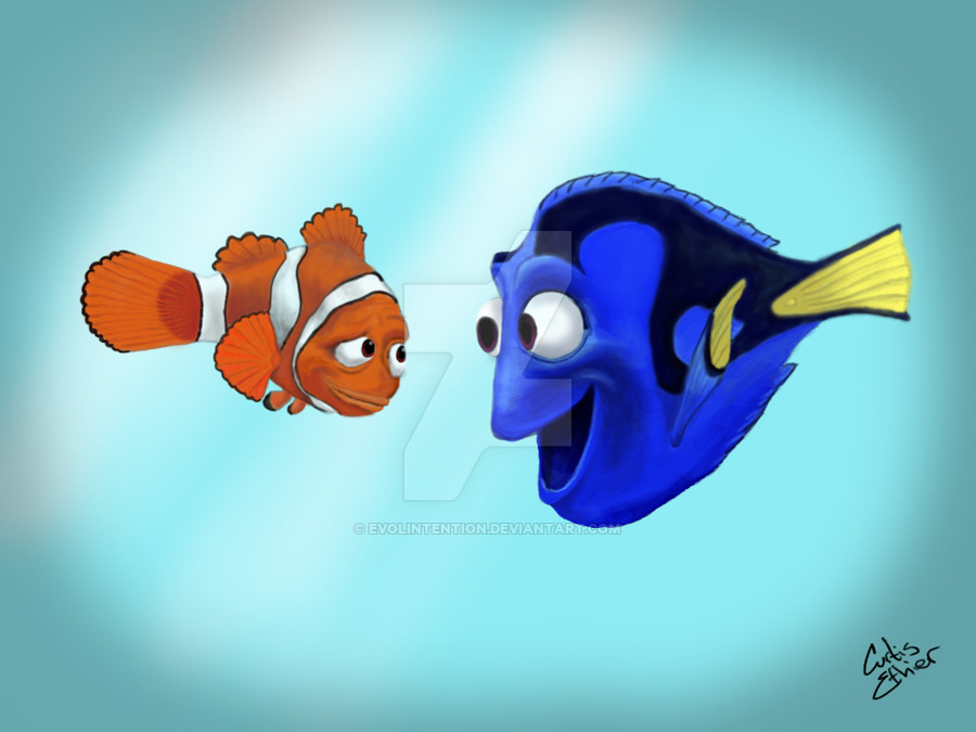 900x675 Finding Nemo Digital Painting By Evolintention - Nemo Painting