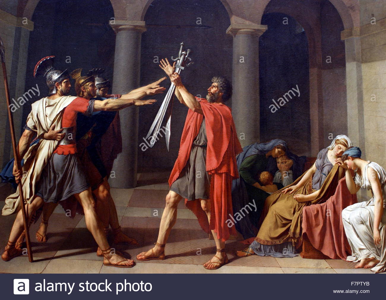 1300x1011 Oath Of The Horatii' By Jacques Louis David (Otherwise Known As Le - Neoclassical Style Painting