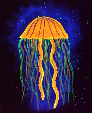 299x366 In The Dark - Neon Canvas Painting