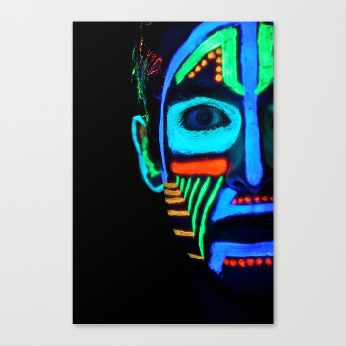 700x700 Colorful Neon Paint Under Blacklight Canvas Print By Chrisklemens - Neon Canvas Painting