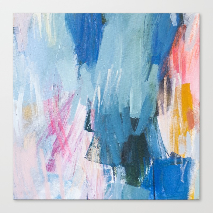 700x700 Abstract Neon Painting Canvas Print By Brennagiessendesigns Society6 - Neon Painting On Canvas