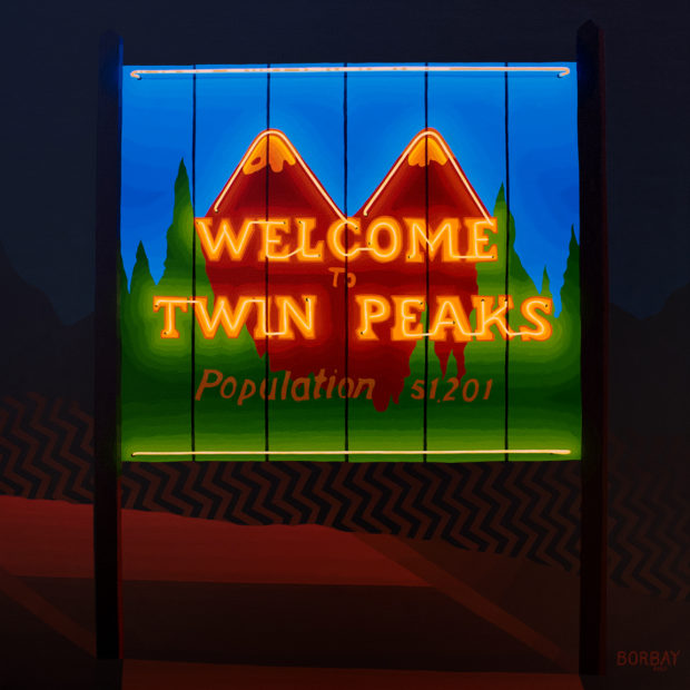 620x620 Welcome To Twin Peaks Neon Sign Painting Borbay - Neon Sign Painting