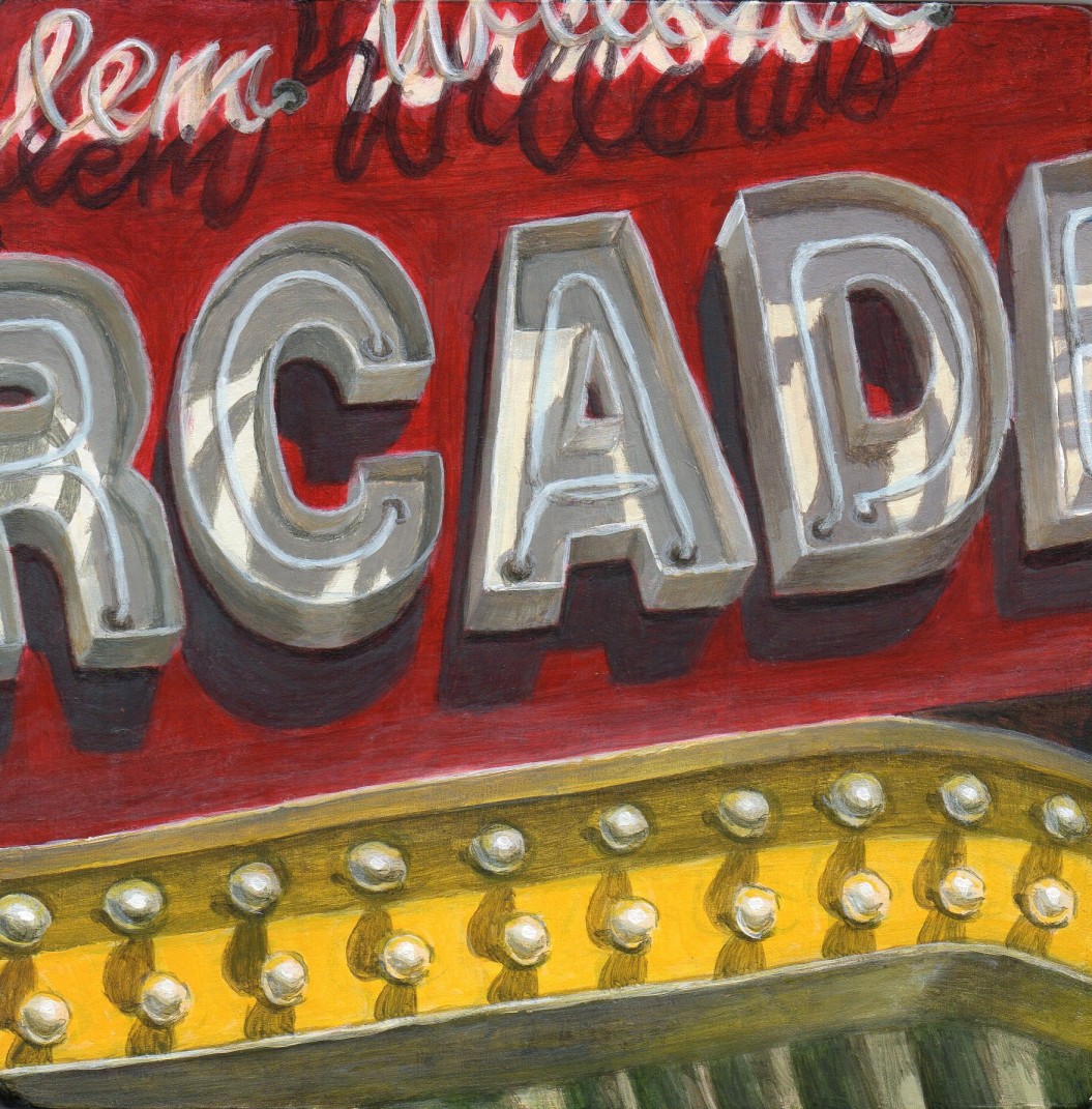 1055x1071 Debbie Shirley Art Arcade Lights - Neon Sign Painting