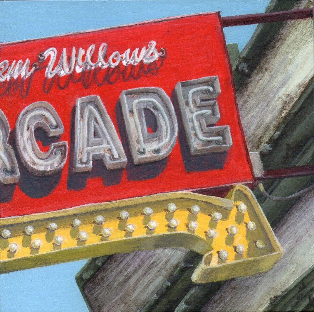 1069x1064 Debbie Shirley Art To The Arcade - Neon Sign Painting