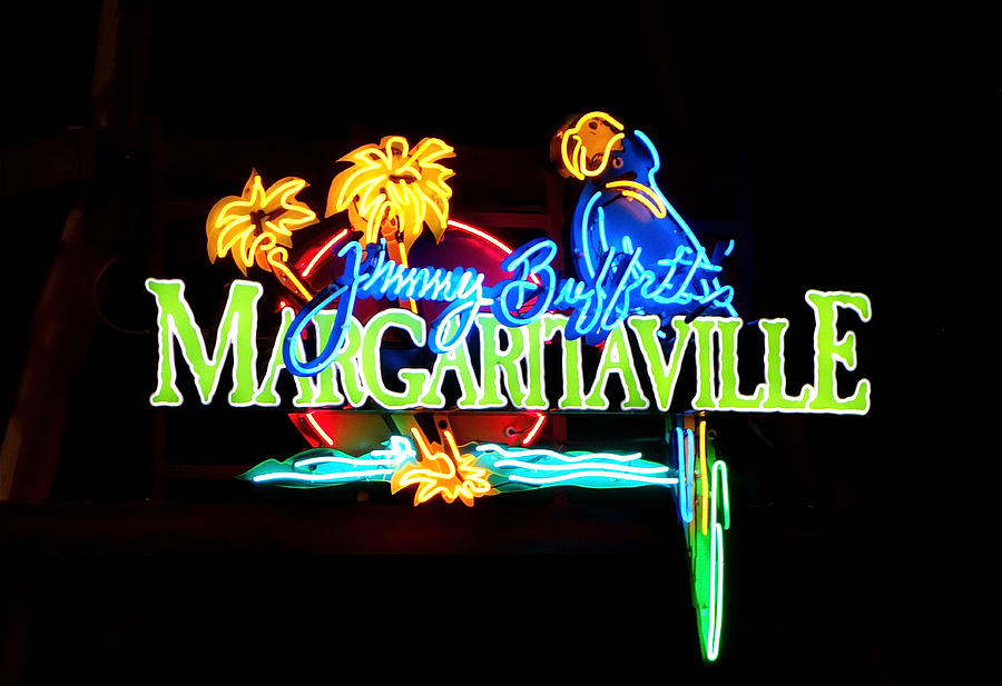 900x617 Margaritaville Neon Sign Painting By Melinda Saminski - Neon Sign Painting