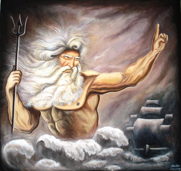 600x565 Neptune - Neptune God Painting