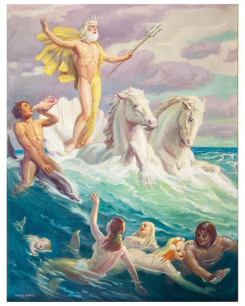 478x598 Neptune Sacred Wicca - Neptune God Painting