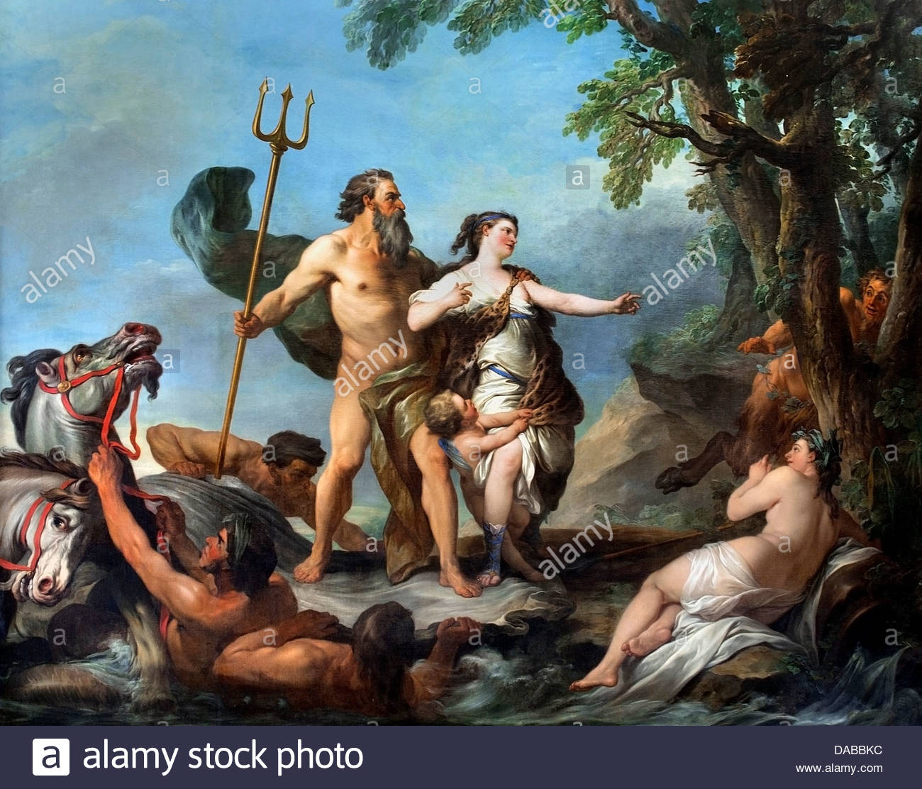 1300x1112 Neptune And Amymone 1757 Carlo Andrea - Neptune God Painting