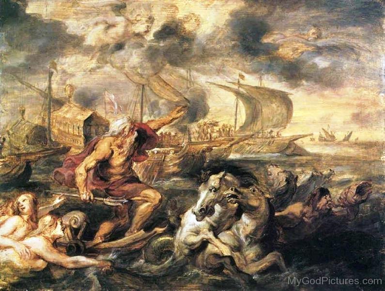 795x600 Painting Of God Neptune - Neptune God Painting