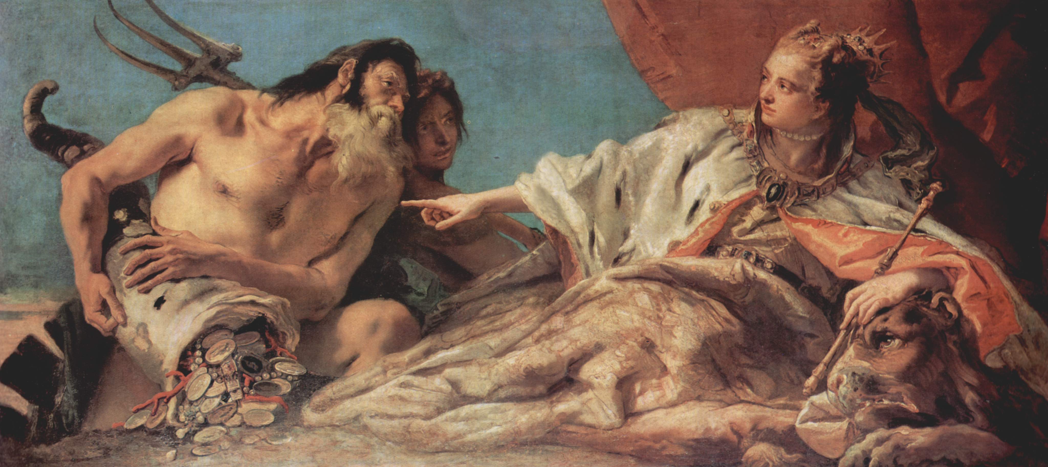 4096x1826 Filegiovanni Battista Tiepolo 080.jpg - Neptune God Painting