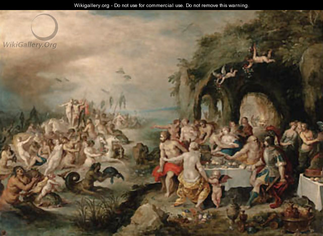 640x469 The Feast Of The Gods With The Triumph Of Neptune And Amphitrite - Neptune God Painting