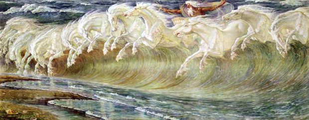 620x241 The Horses Of Neptune Pre Raphaelite Sisterhood - Neptune God Painting
