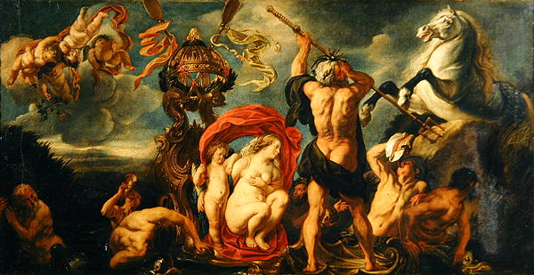 600x309 Neptune Creating The Horse Painting Jacob Jordaens Oil Paintings - Neptune Painting
