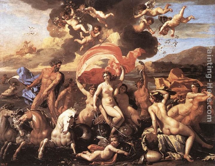 720x557 Nicolas Poussin The Triumph Of Neptune Painting Best Paintings - Neptune Painting