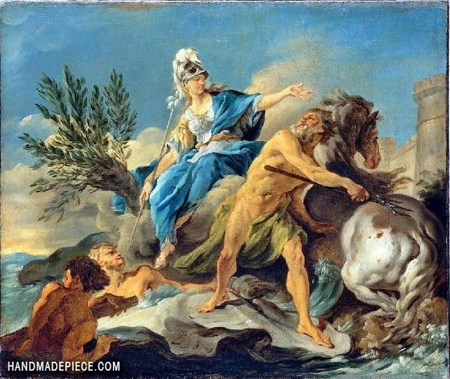 650x548 Noel Study For Dispute Of Minerva And Neptune Over Choosing - Neptune Painting