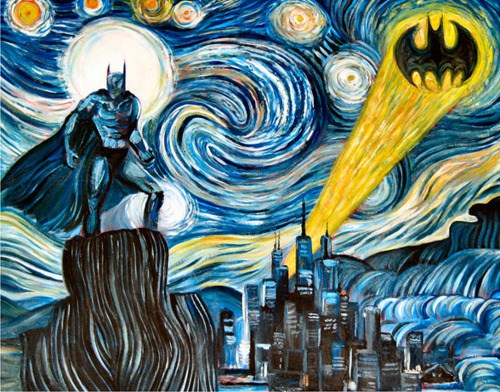 500x392 Nerd Art Stock Pile The Dark (Starry) Knight, Disney's Harry - Nerdy Painting