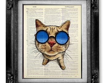 340x270 Panda Print Dictionary Art Print Dictionary Paper Panda - Nerdy Painting