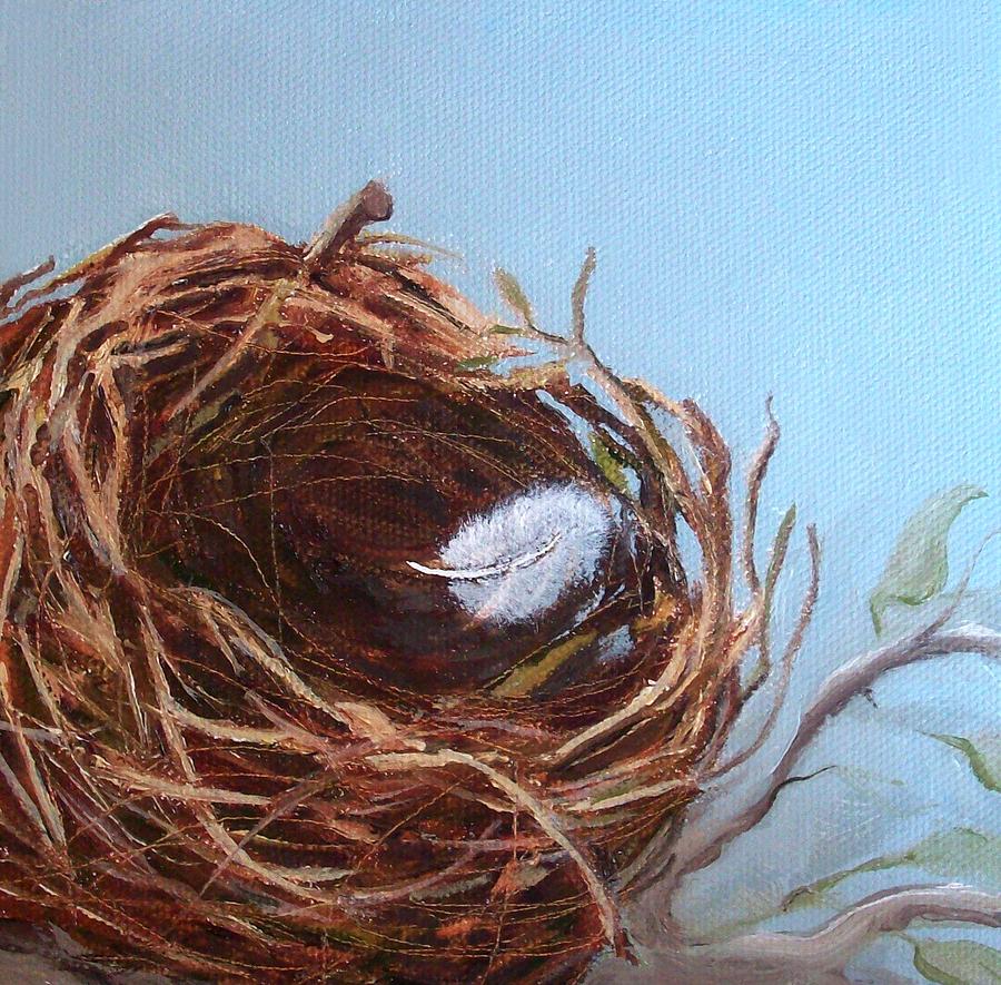900x885 Empty Nest Painting By Irene Corey - Nest Painting