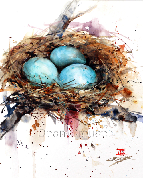 500x625 Bird Nest - Nest Painting