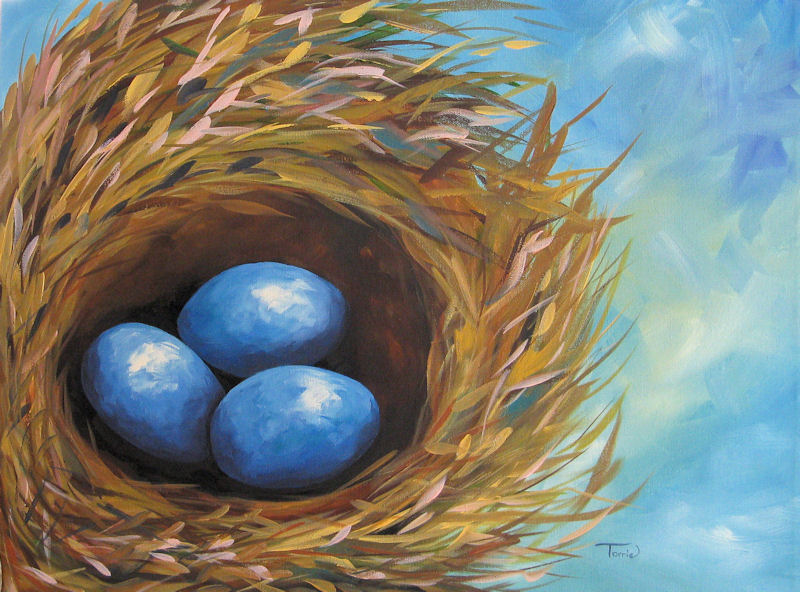800x592 Torrie Smiley, Original Works Of Art Bird Nest Paintings~ - Nest Painting