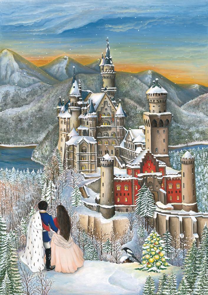 706x1000 Neuschwanstein Castle Advent Calendar My Growing Traditions - Neuschwanstein Castle Painting