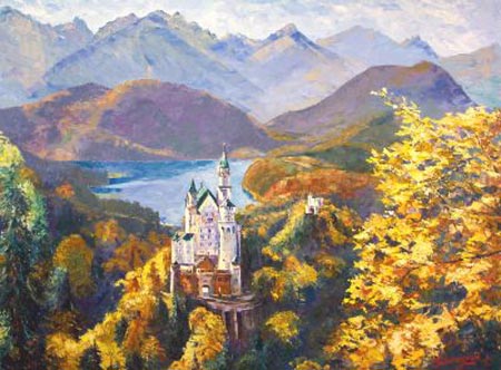 450x332 - Neuschwanstein Castle Painting