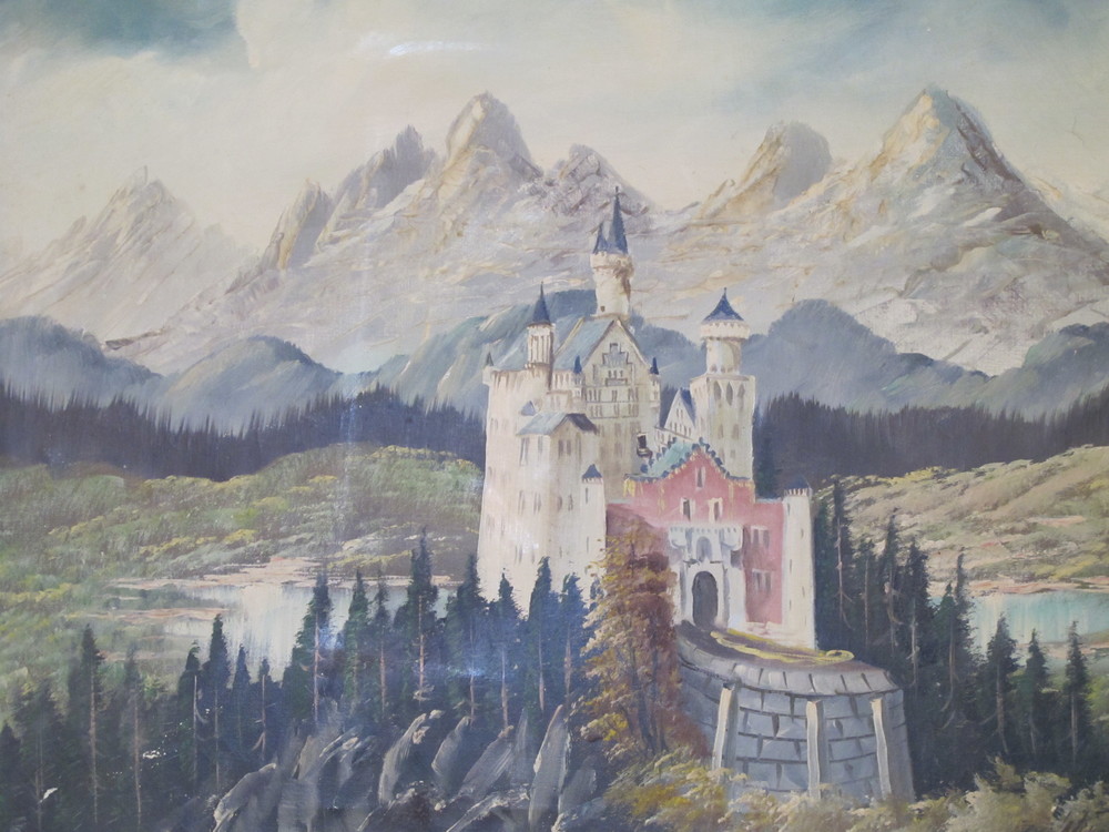 Neuschwanstein Castle Painting at PaintingValley.com | Explore ...