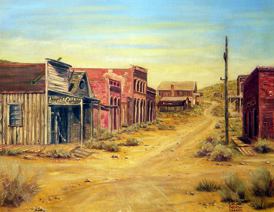 900x698 Aurora Nevada Painting By Evelyne Boynton Grierson - Nevada Painting