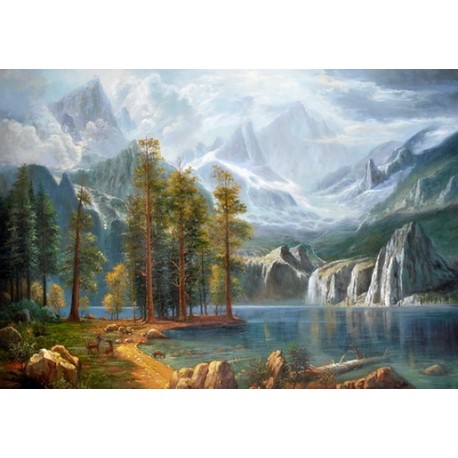 458x458 Sierra Nevada By Albert Bierstadt Oil Painting Reproductions - Nevada Painting