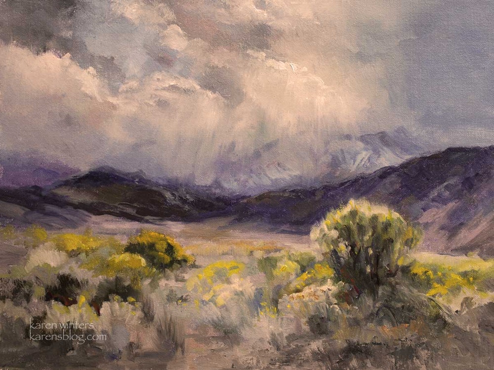 1000x750 Sierra Storm - Nevada Painting