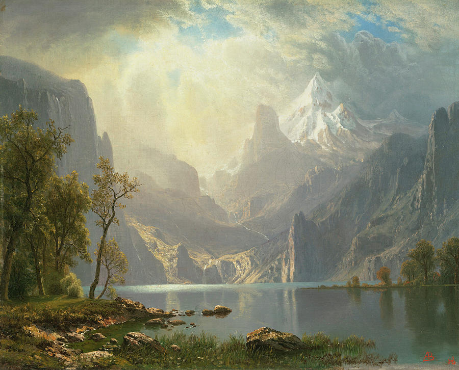 900x726 The Sierra Nevada Painting By Albert Bierstadt - Nevada Painting