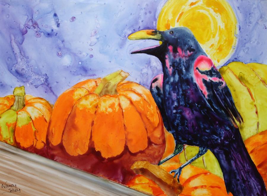 900x662 Nevermore Painting By Nancy Jolley - Nevermore Painting