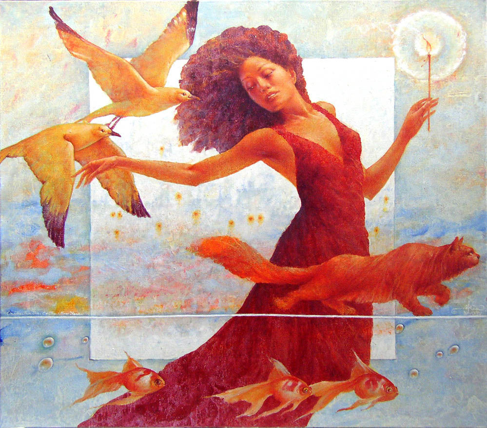 999x878 On The Thin Ice Of The New Day (Kot Valeriy) - New Day Painting