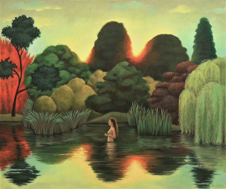 770x644 Saatchi Art A New Day. Painting By Antoinette Kelly - New Day Painting