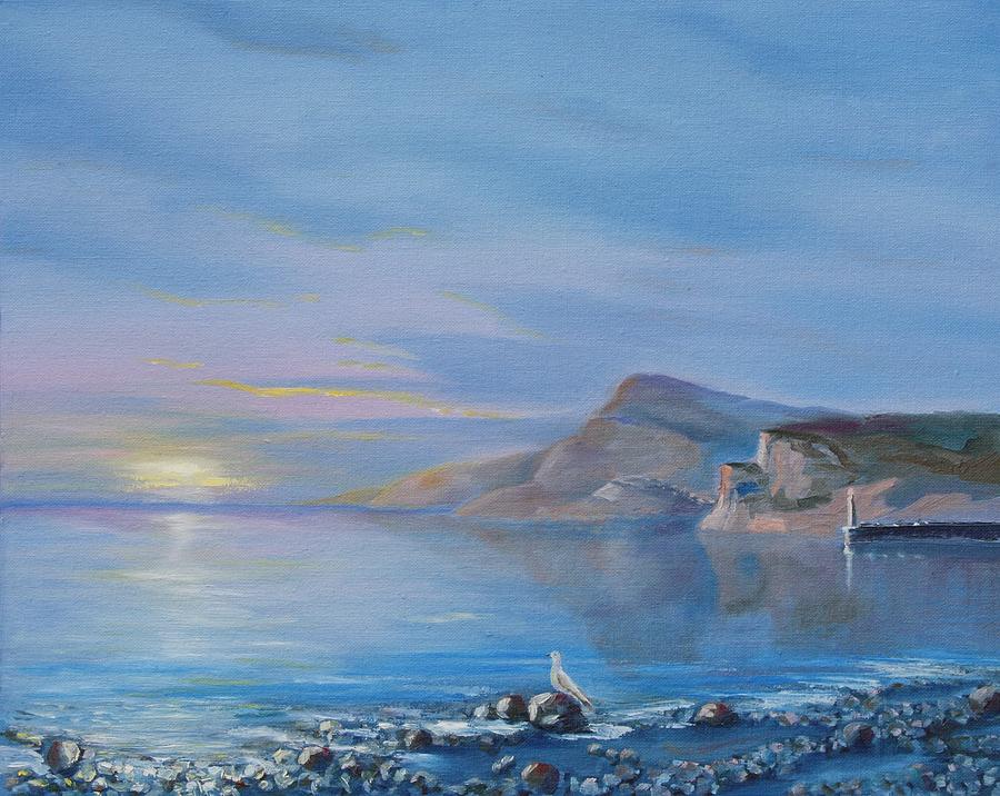 900x716 Awaiting For New Day Painting By Elena Antakova - New Day Painting