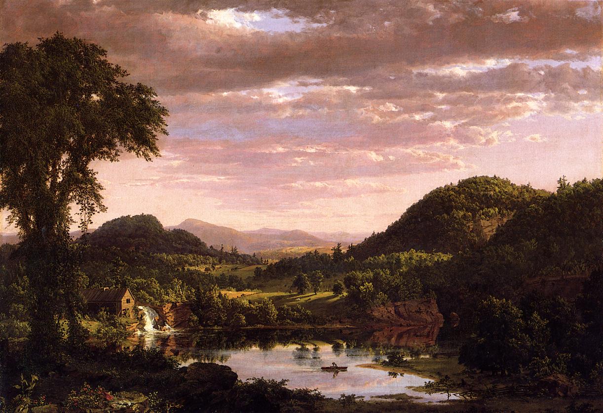 1222x838 New England Landscape Aka Evening After A Storm 1849 Painting - New England Landscape Painting