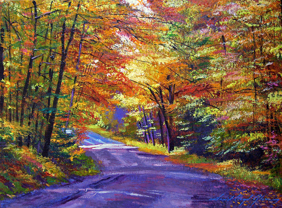 900x664 New England Roads Painting By David Lloyd Glover - New England Painting