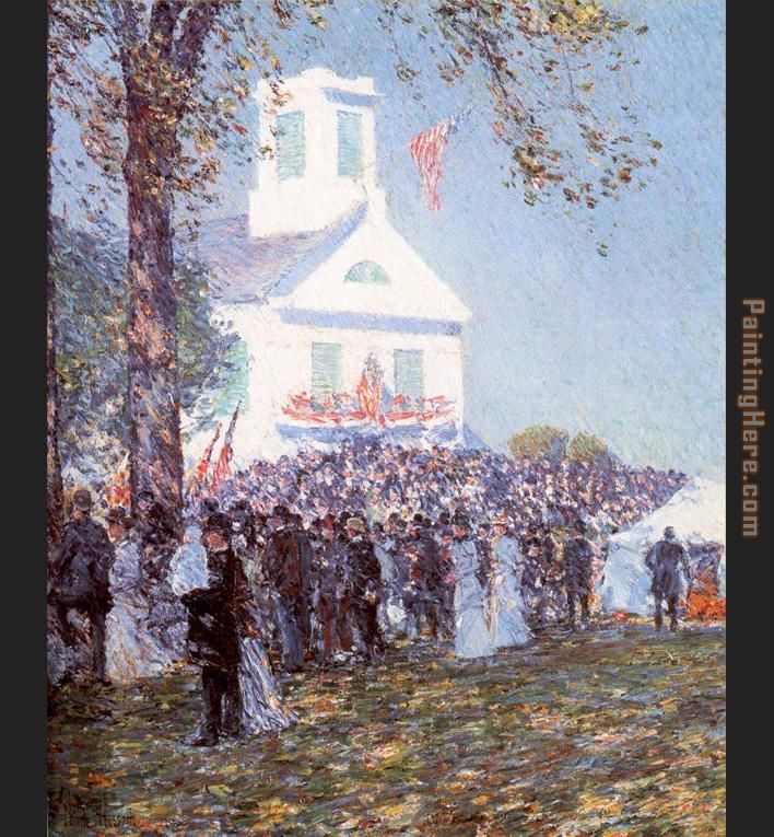 708x765 Childe Hassam County Fair New England Painting Anysize 50% Off - New England Painting