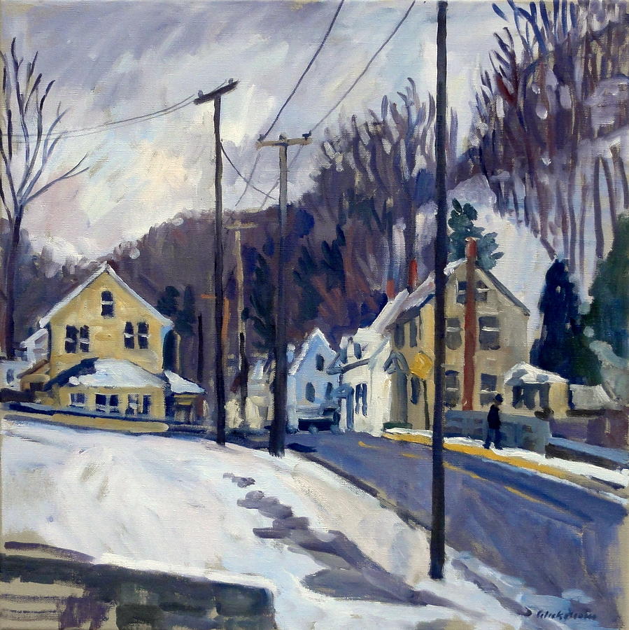 899x900 First Snow New England Painting By Thor Wickstrom - New England Painting