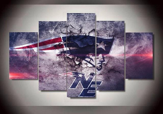 640x448 Roaring New England Patriots - New England Patriots Painting