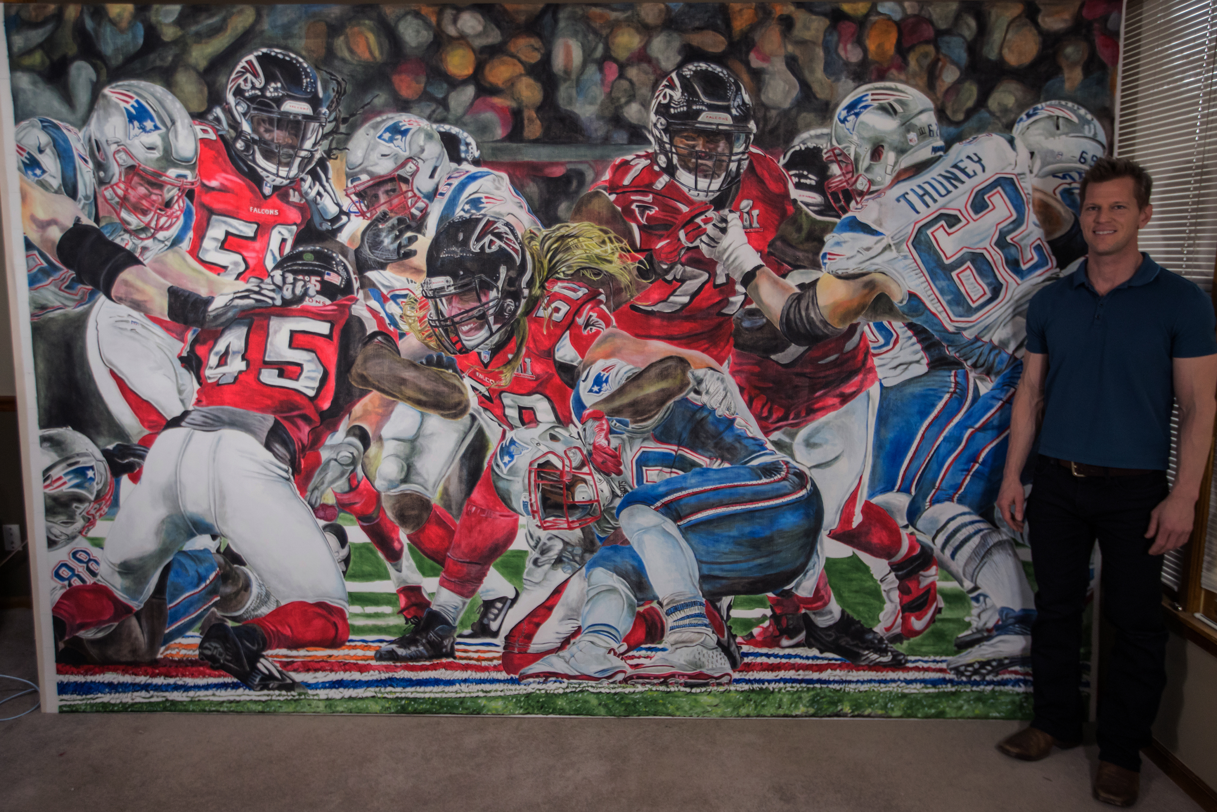 4018x2679 Football Canvas Oil Paintings - New England Patriots Painting