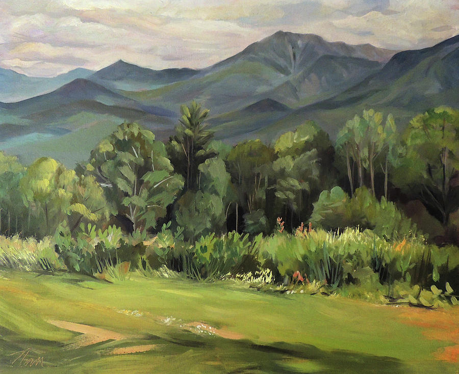 900x734 Mount Lafayette From Sugar Hill New Hampshire Painting By Nancy - New Hampshire Painting