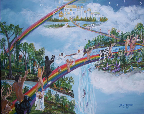 500x396 Painting By Earth Ally Doreen~ Bridging Heaven On Earth - New Heaven And New Earth Painting